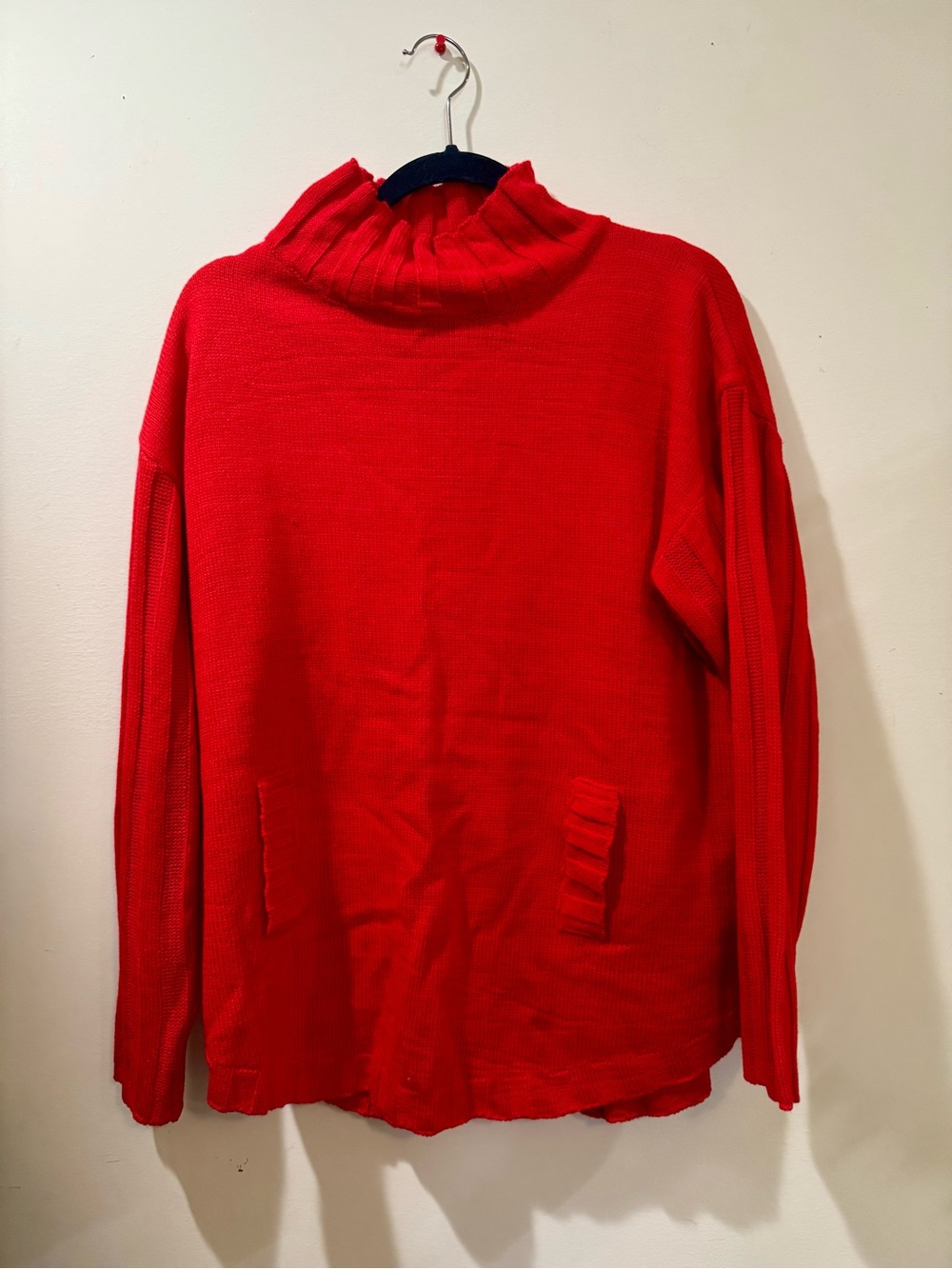 Bright Red Turtleneck Sweater